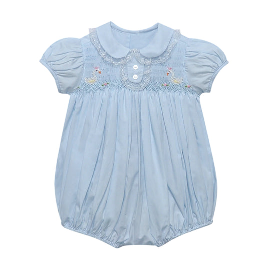 Swan Handsmocked Bubble