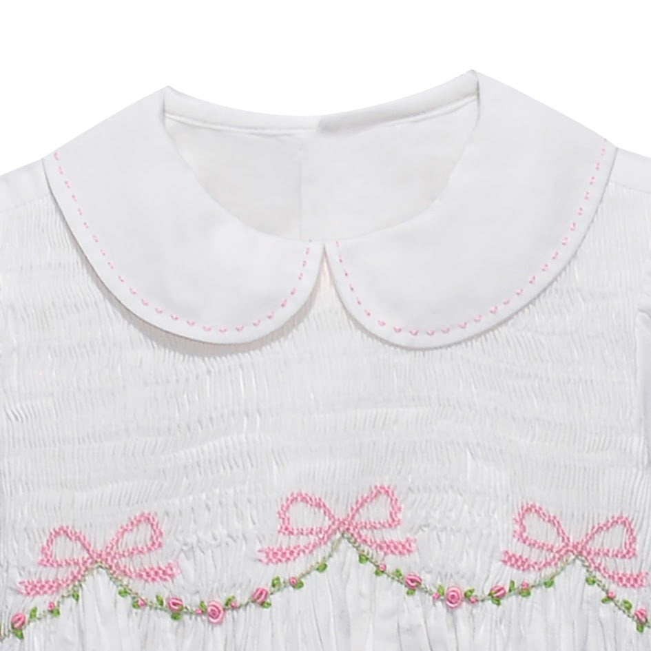 RIbbon and Roses Handsmocked Dress