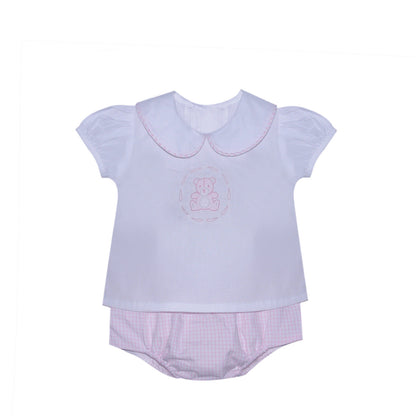 Bailey Diaper Set - Teddy Bear".-girls