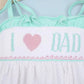 Hand Smocked I love Dad bubble