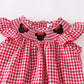 Girls' Gingham Minnie Embroidered Smocked Romper