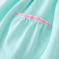 MINT PRINCESS EMBROIDERY GINGHAM RUFFLE DRESS