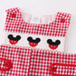 Boys Gingham Mickey Embroidered Smocked Romper