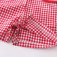 Boys Gingham Mickey Embroidered Smocked Romper