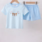 BLUE CROSS EMBROIDERY SHORTS SET