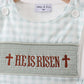 SAGE HE IS RISEN SMOCKED GINGHAM JONJON