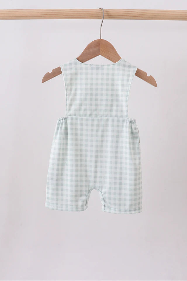 SAGE HE IS RISEN SMOCKED GINGHAM JONJON