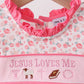 PINK JESUS LOVES ME EMBROIDERY BLOOMER SET