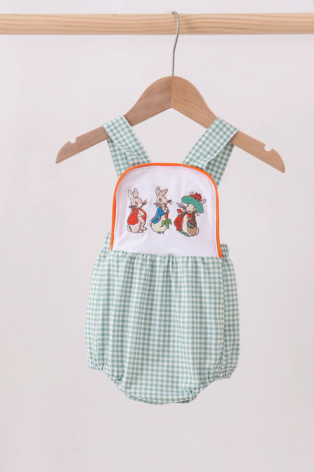 BUNNY EMBROIDERY GINGHAM BUBBLE-Unisex