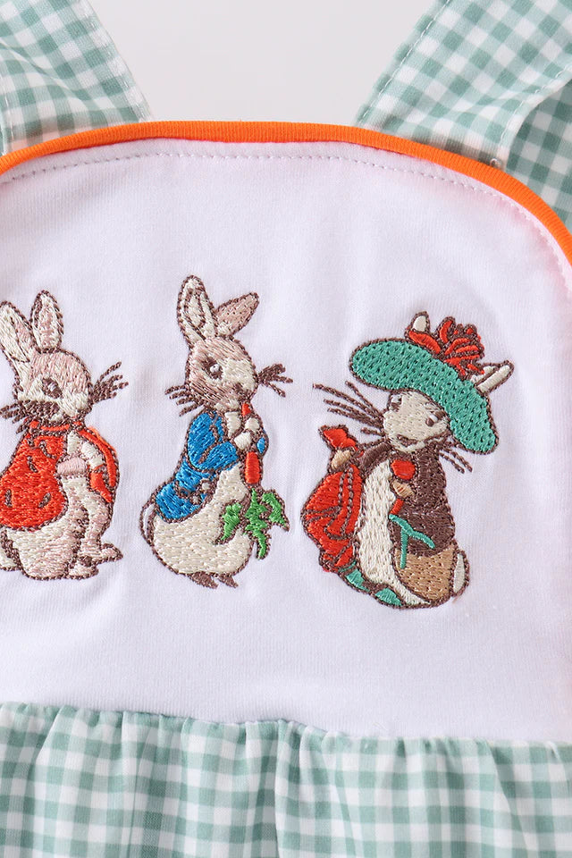 BUNNY EMBROIDERY GINGHAM BUBBLE-Unisex