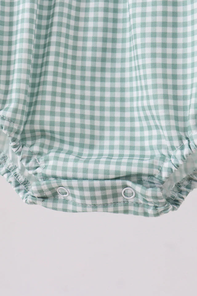 BUNNY EMBROIDERY GINGHAM BUBBLE-Unisex