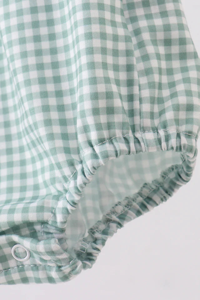 BUNNY EMBROIDERY GINGHAM BUBBLE-Unisex