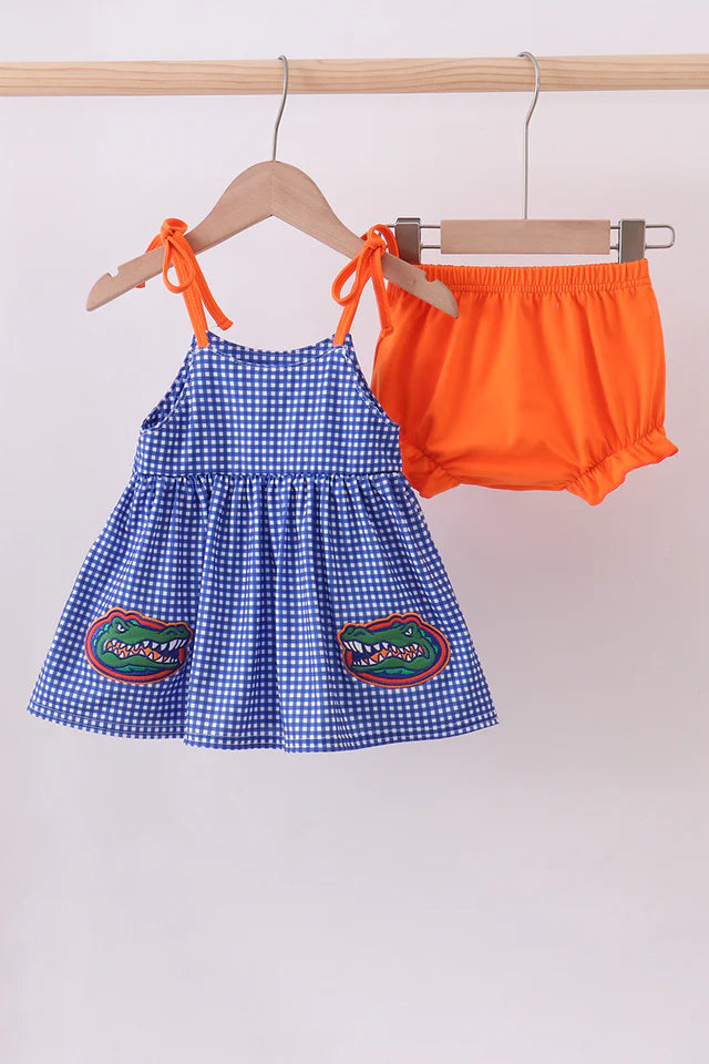 FLORIDA GATORS APPLIQUE BLOOMER SET