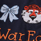 NAVY AUBURN WAR EAGLE EMBROIDERY BUBBLE