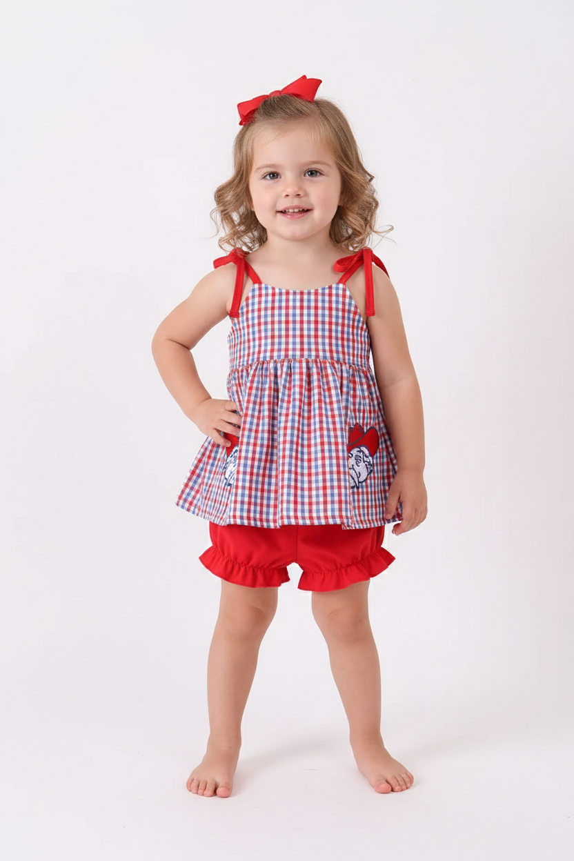 OLE MISS APPLIQUE BLOOMER SET