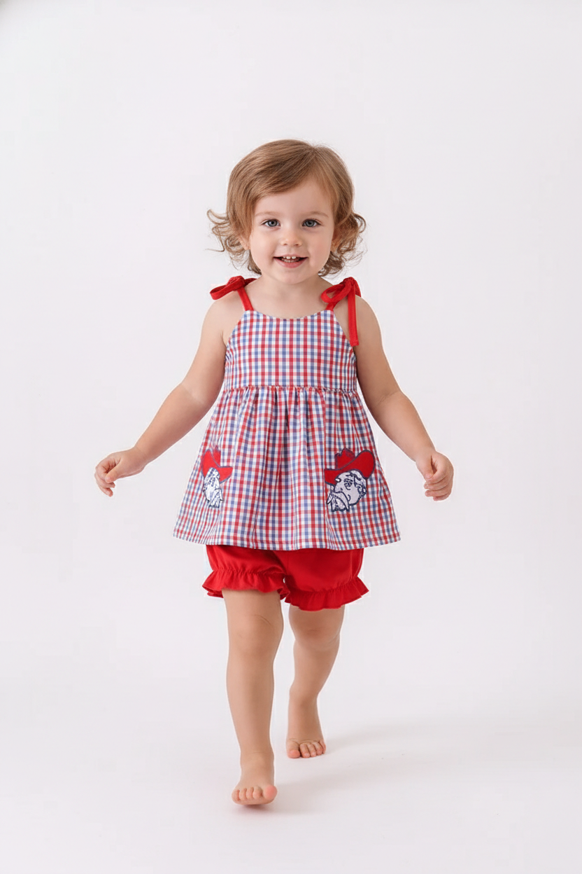 OLE MISS APPLIQUE BLOOMER SET