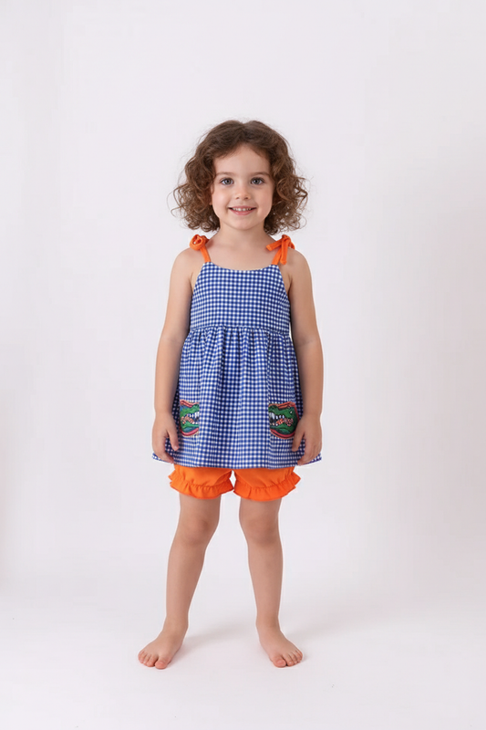 FLORIDA GATORS APPLIQUE BLOOMER SET