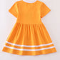 ORANGE TENNESSEE APPLIQUE DRESS