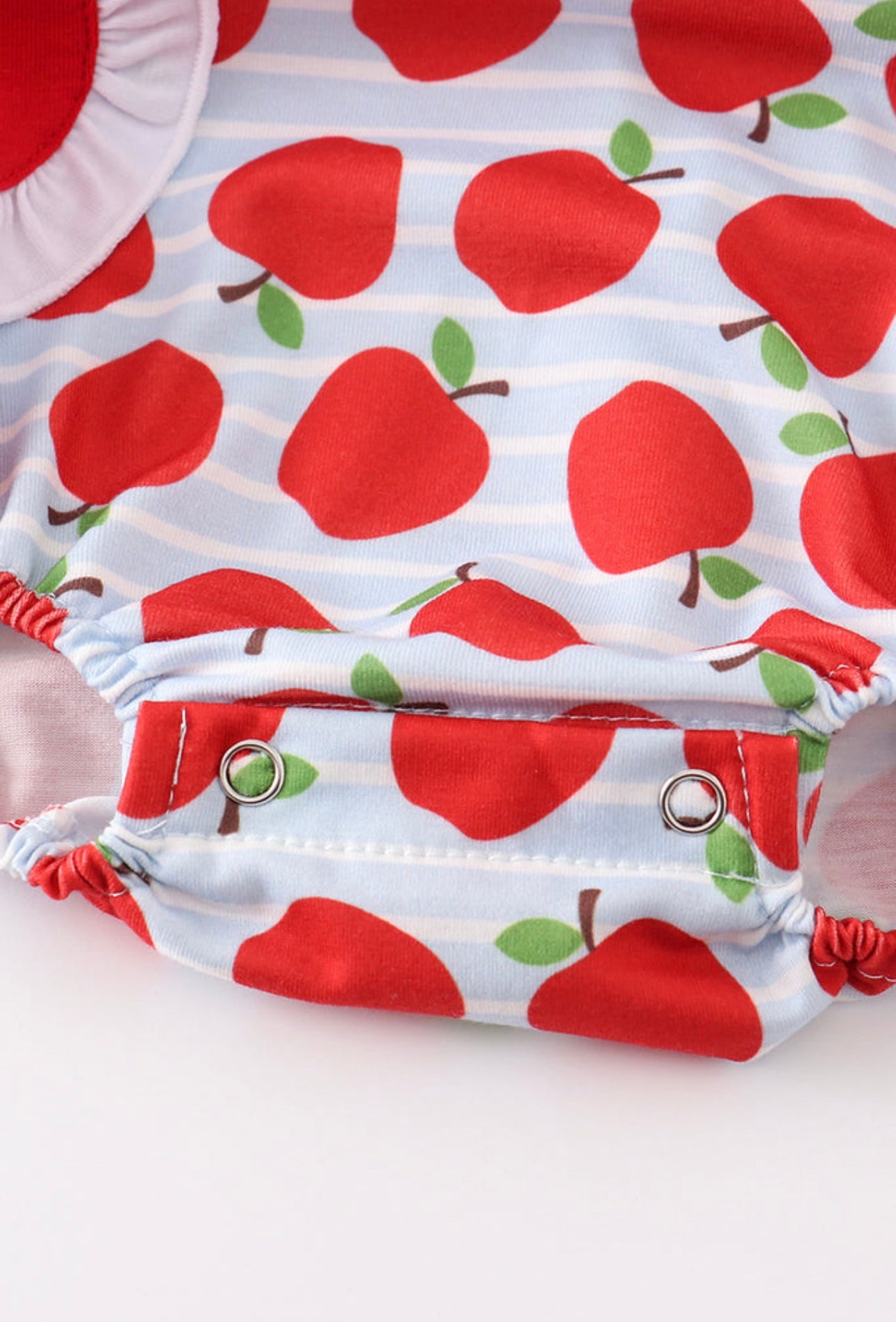 Apple Embroidered Bubble with Pockets