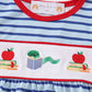 Back to school embroidered stripe bubble