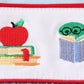 Back to school embroidered stripe bubble