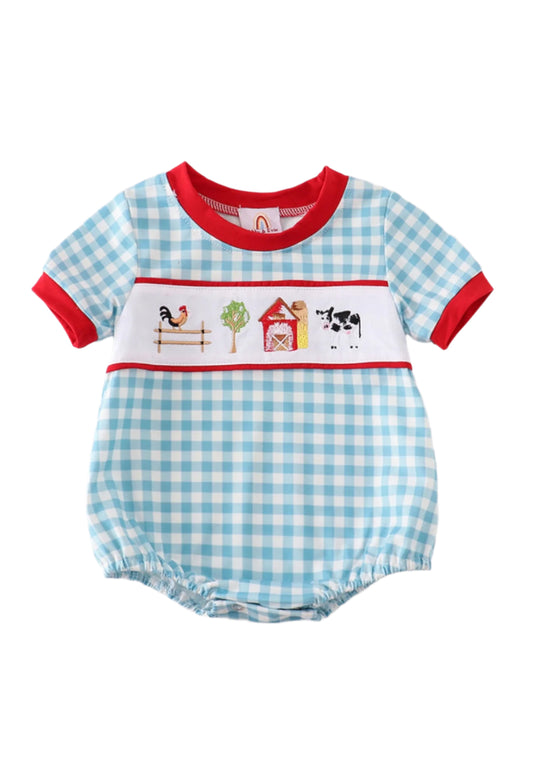 Embroidered Farm Bubble Boys