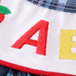 Girls Plaid ABC embroidered bishop dress