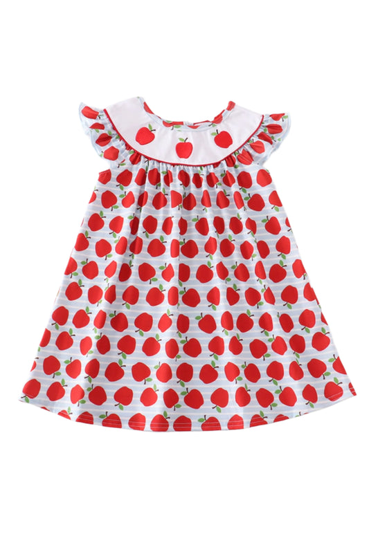 Embroidered Apple Bishop Dress School