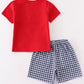 Boys Embroidered Back to school Supplies short set