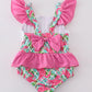 PINK CRAB EMBROIDERY ONE-PIECE SWIMSUIT