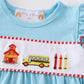 Turquoise Back to School Bubble with Trim
