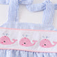 Seersucker Whale and ruffle bubble
