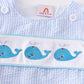Boys whale seersucker bubble