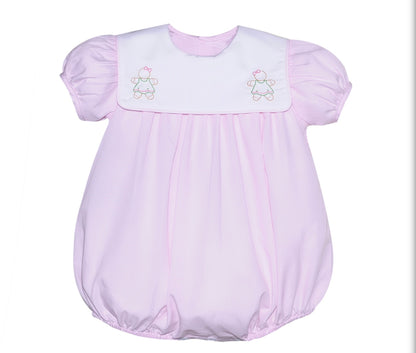 Girls Pink Gingerbread Hand stitched bubble