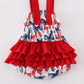 BOW PRINT RUFFLE BUBBLE