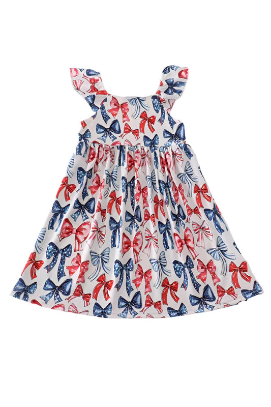 BOW PRINT DRESS