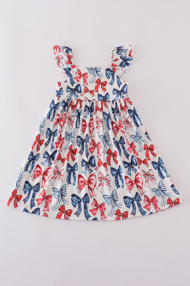BOW PRINT DRESS