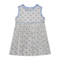 Dakota Blue Floral Dress with blue ruffle