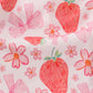 PINK STRAWBERRY PRINT BOW DRESS