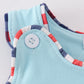 BLUE PUPPY GINGHAM APPLIQUE BUBBLE