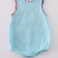 BLUE PUPPY GINGHAM APPLIQUE BUBBLE