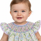 Beautiful floral Handsmocked Bubble