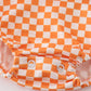 ORANGE TENNESSEE GO VOLS EMBROIDERY SMOCKED CHECKERED BUBBLE
