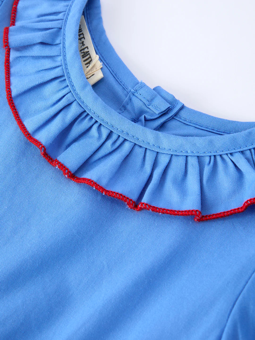 Toddler Girl Heart Applique Blue Dress