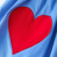 Toddler Girl Heart Applique Blue Dress