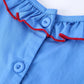 Toddler Girl Heart Applique Blue Dress