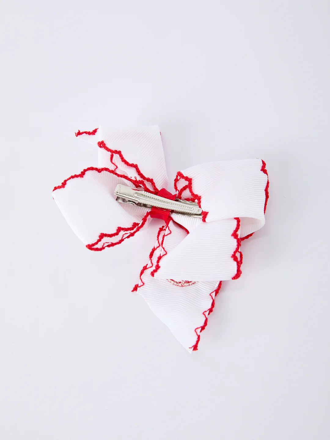 Baseball Embroidered Girls Hairpin 4 Inches