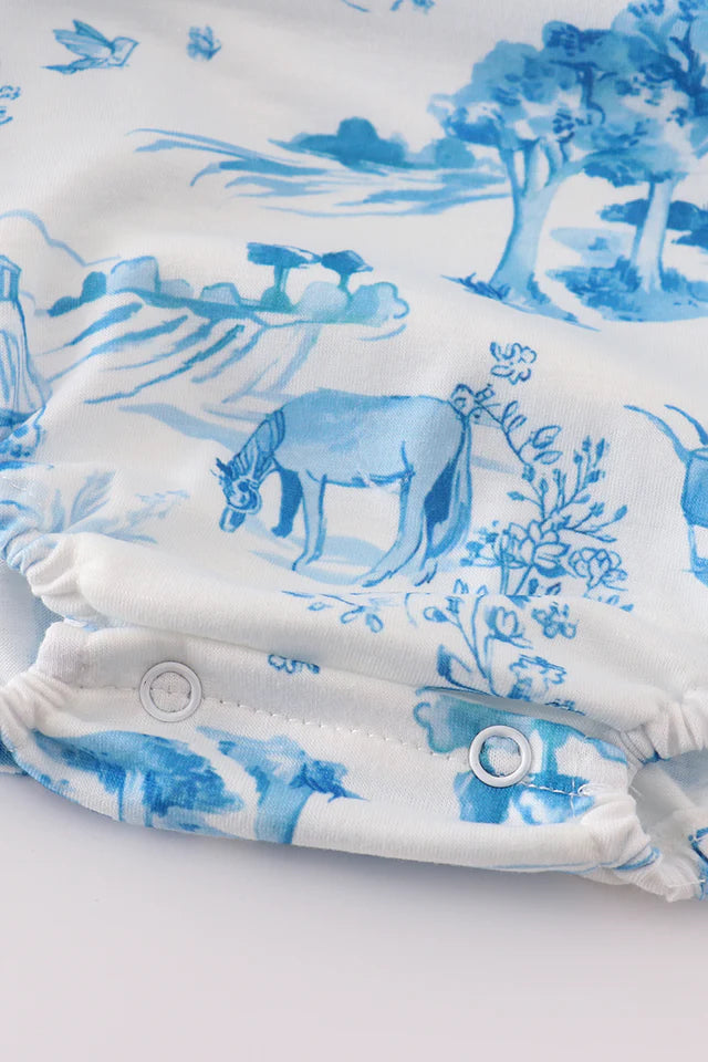 BLUE FARM PRINT BUBBLE