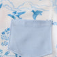 BLUE FARM PRINT POCKET BUBBLE