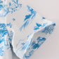 BLUE FARM PRINT BUTTON DOWN SHIRT